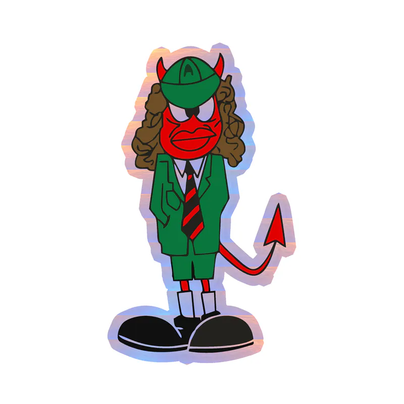ACDC Holographic Vinyl Decal - Custom Size
