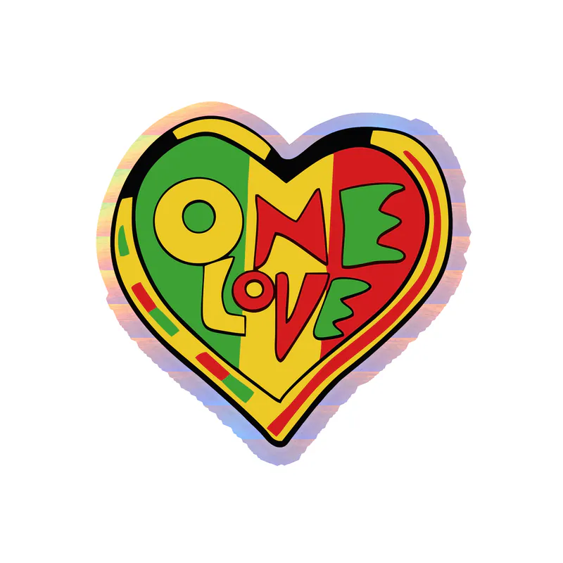 Bob Marley Holographic Vinyl Decal - Custom Size
