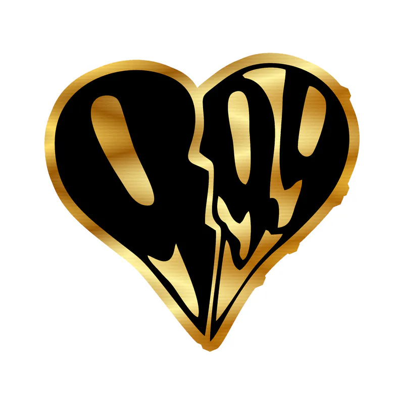 Juice Wrld Gold Chrome Vinyl Decal - Custom Size