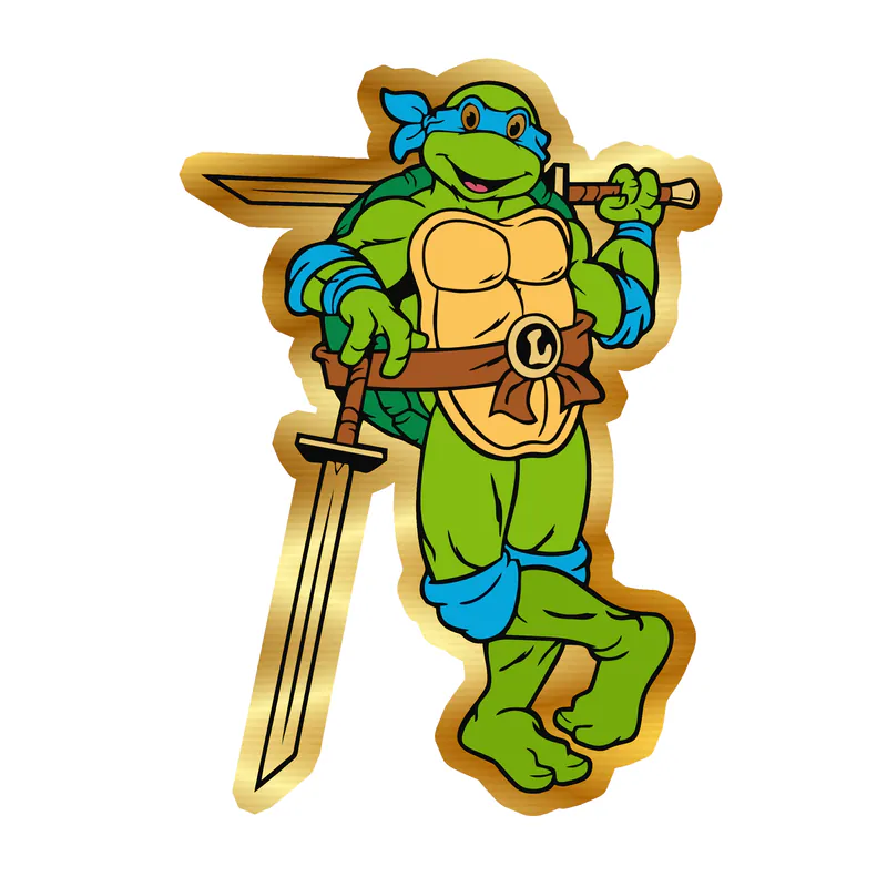 Teenage Mutant Ninja Turtles Gold Chrome Vinyl Decal