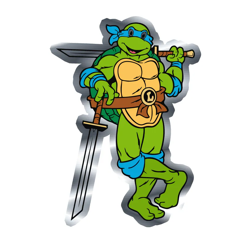 Teenage Mutant Ninja Turtles Silver Chrome Vinyl Decal