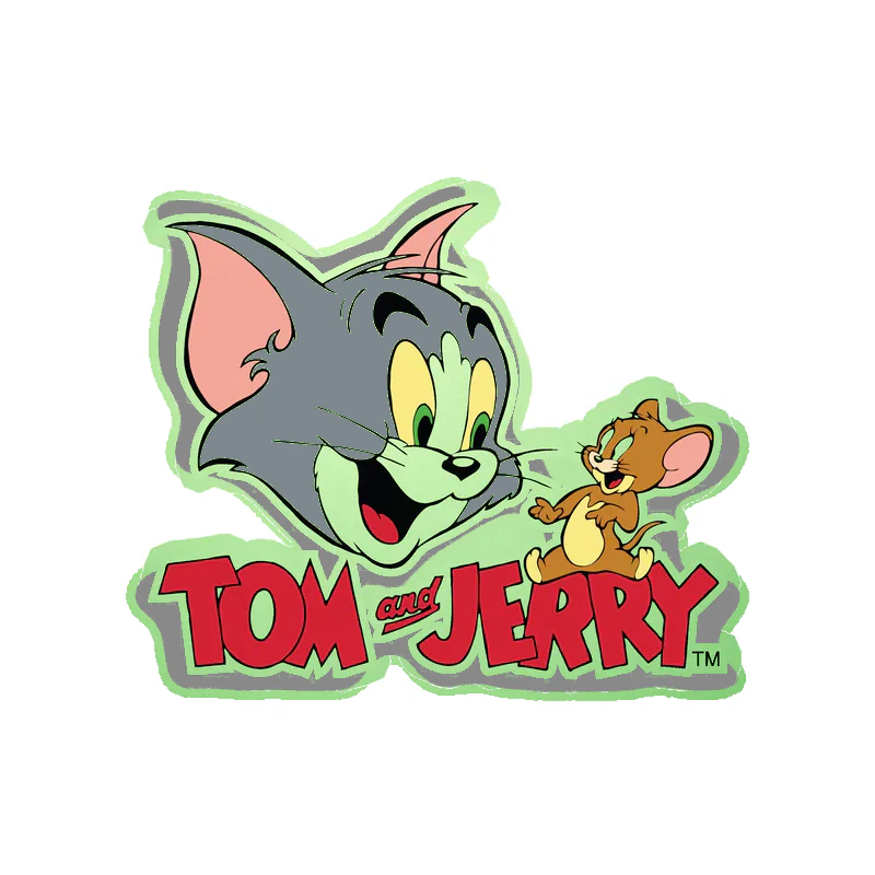 Tom and Jerry - Glow in the Dark Vinyl Sticker - Custom Size