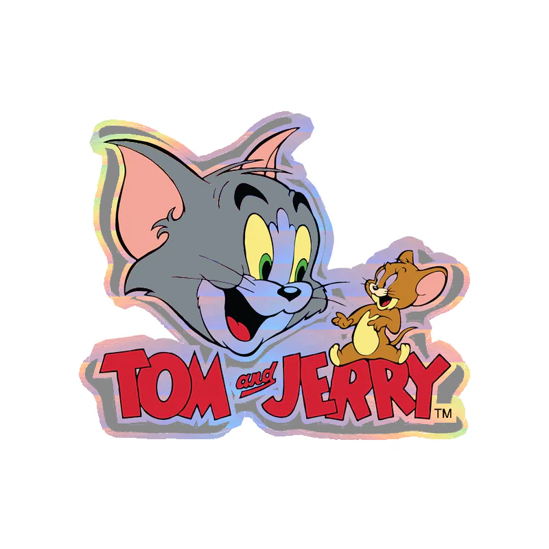 Tom and Jerry - Holographic Vinyl Sticker - Custom Size