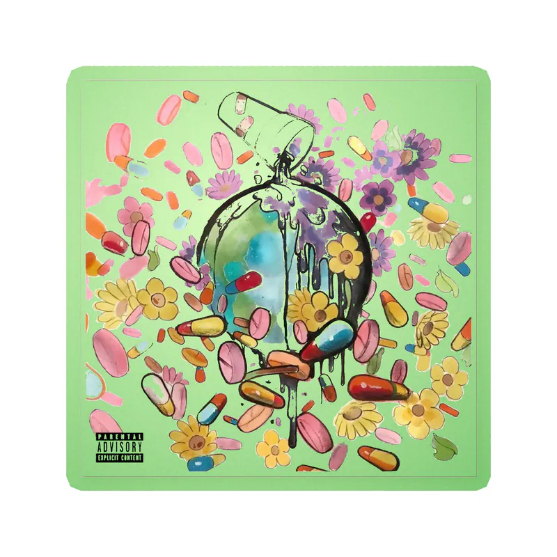 Juice Wrld Album Cover Glow in the Dark Vinyl Decal - Custom Size
