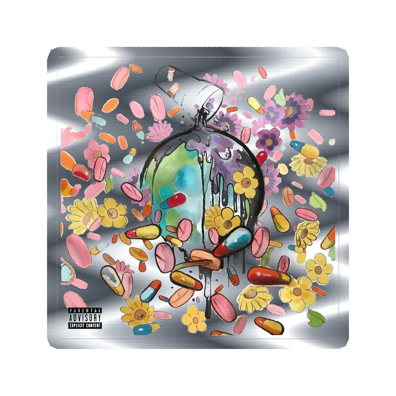Juice Wrld Album Cover Silver Chrome Vinyl Decal - Custom Size
