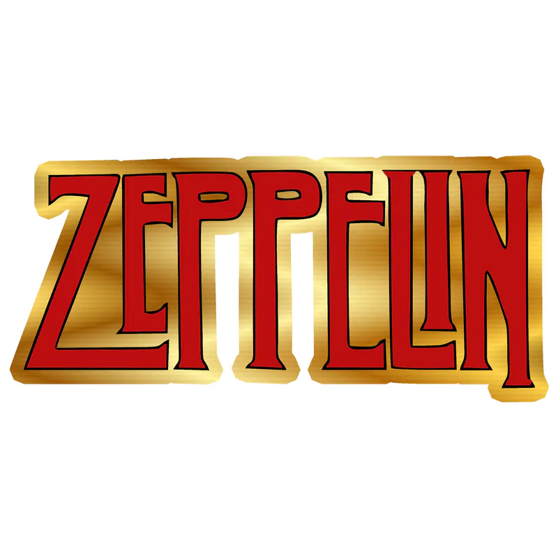 Led Zeppelin Gold Chrome Vinyl Decal - Custom Size
