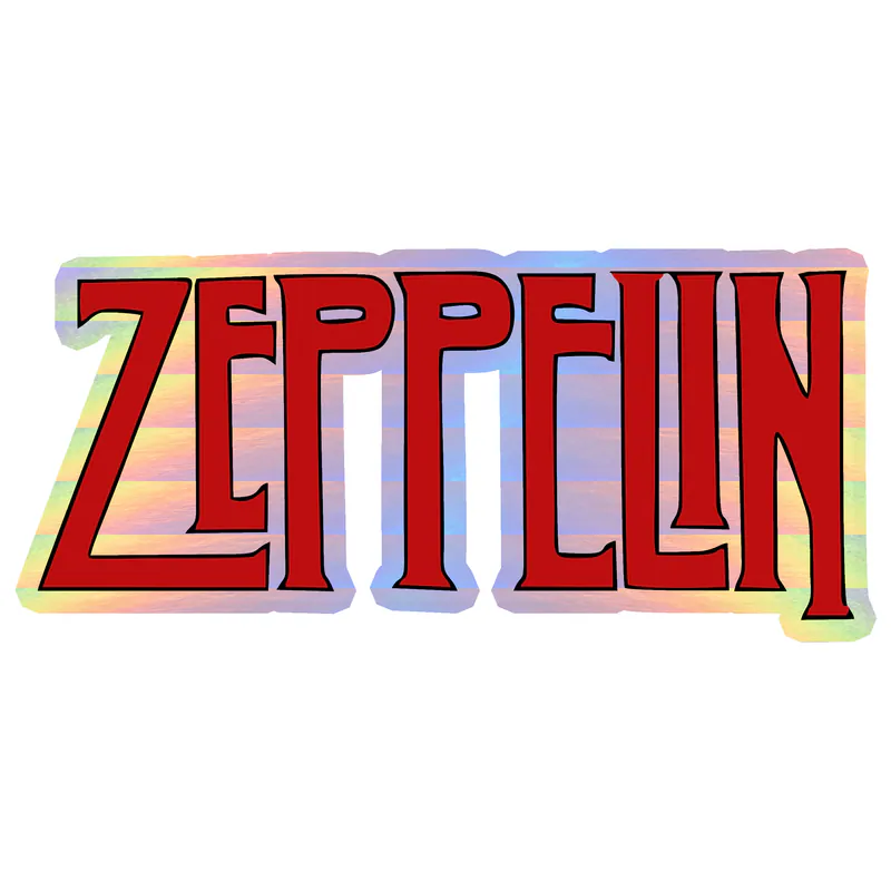 Led Zeppelin Holographic Vinyl Decal - Custom Size