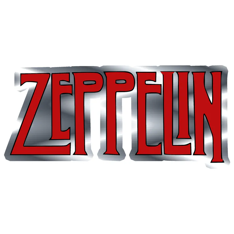 Led Zeppelin Silver Chrome Vinyl Decal - Custom Size