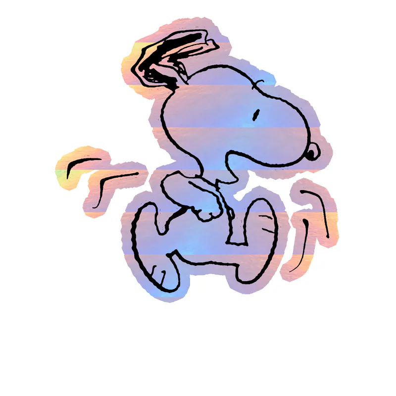 Snoopy Holographic Vinyl Decal