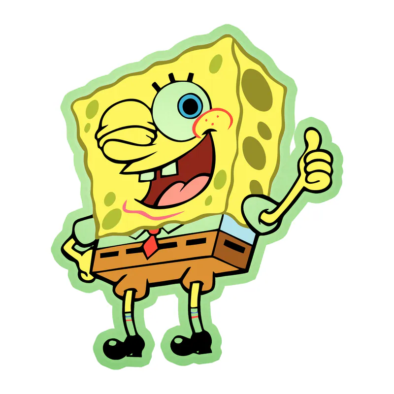 Spongebob - Glow in the Dark Vinyl Decal - Custom Size