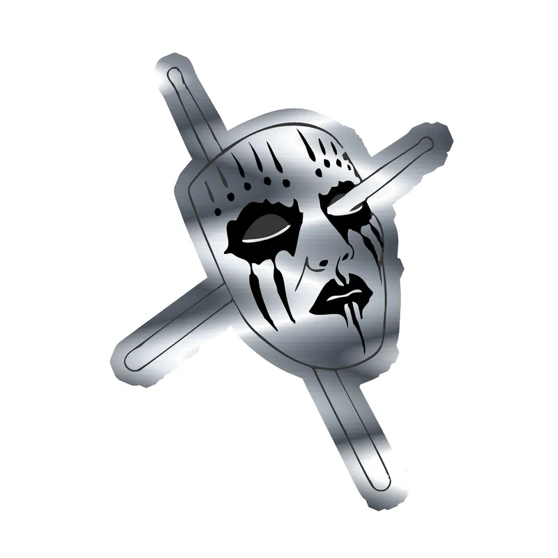 Slipknot Silver Chrome Vinyl Decal - Custom Size