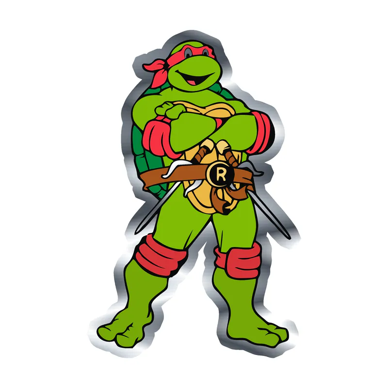 Teenage Mutant Ninja Turtles Silver Chrome Vinyl Decal