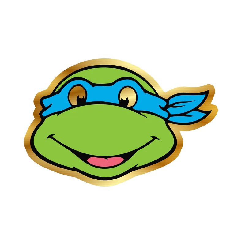 Teenage Mutant Ninja Turtles Gold Chrome Vinyl Decal