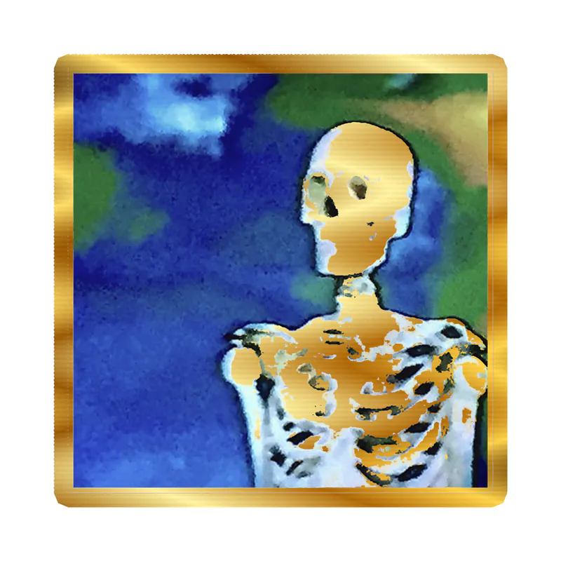 Bones Album Cover Gold Chrome Vinyl Decal - Custom Size