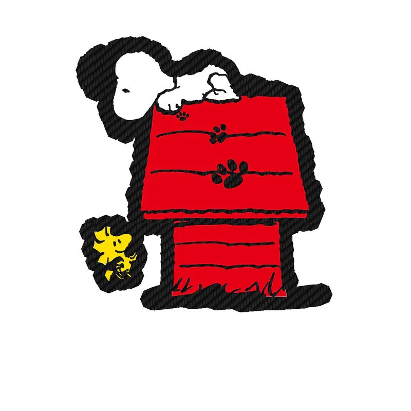 Snoopy - Snoopy Woodstock - Carbon Fiber Vinyl Decal