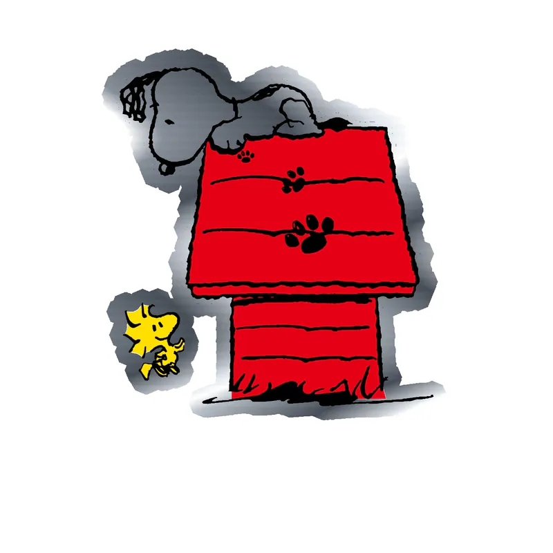 Snoopy - Snoopy Woodstock - Silver Chrome Vinyl Decal