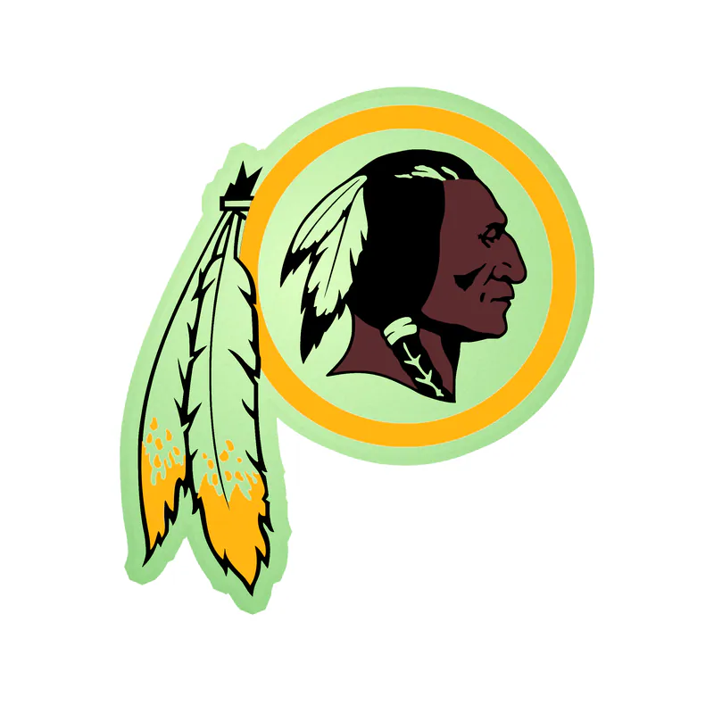 Washington Redskins - Image 2 - Glow in the Dark Vinyl Sticker - Custom Size