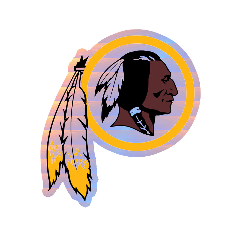 Washington Redskins - Image 2 - Holographic Vinyl Sticker - Custom Size