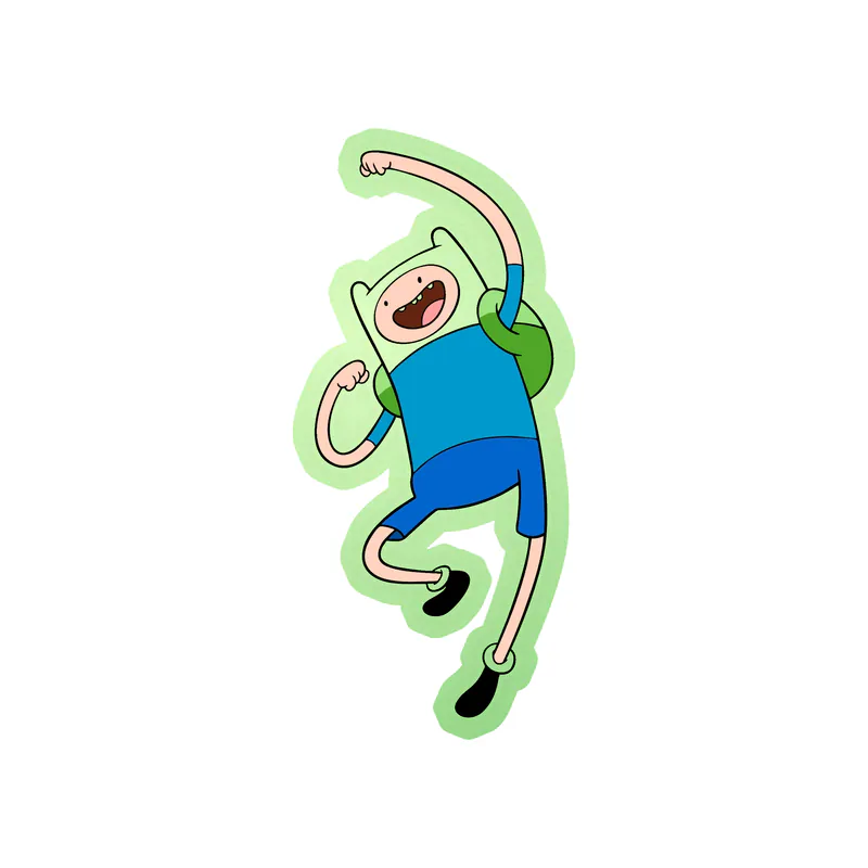 Adventure Time Snail Glow in the Dark Vinyl Decal - Custom Size