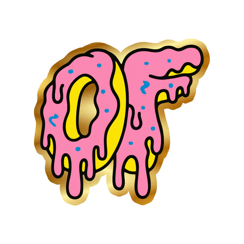 Odd Future Gold Chrome Vinyl Decal - Custom Size