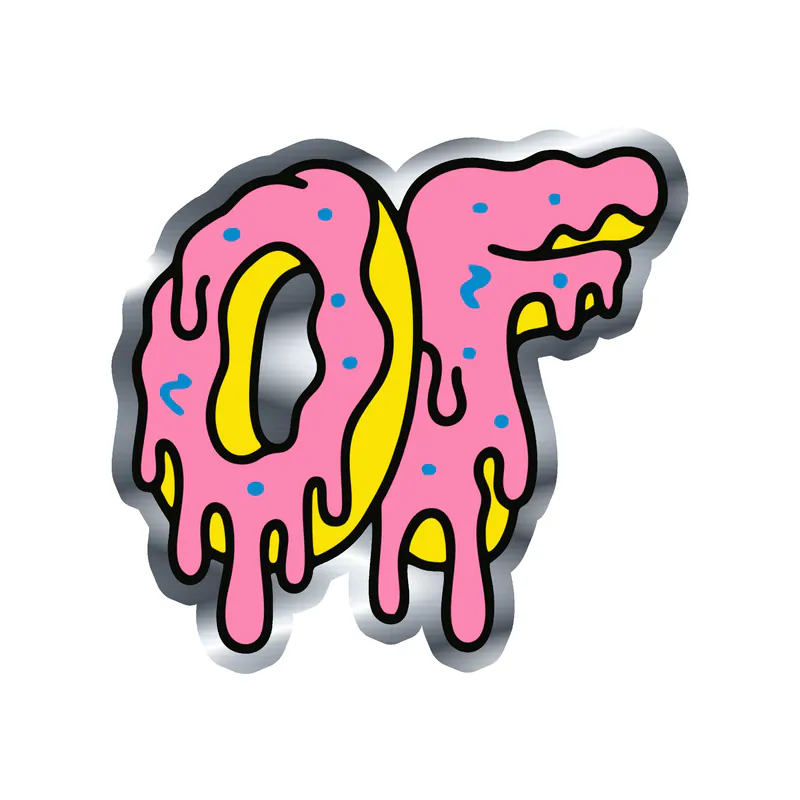 Odd Future Silver Chrome Vinyl Decal - Custom Size