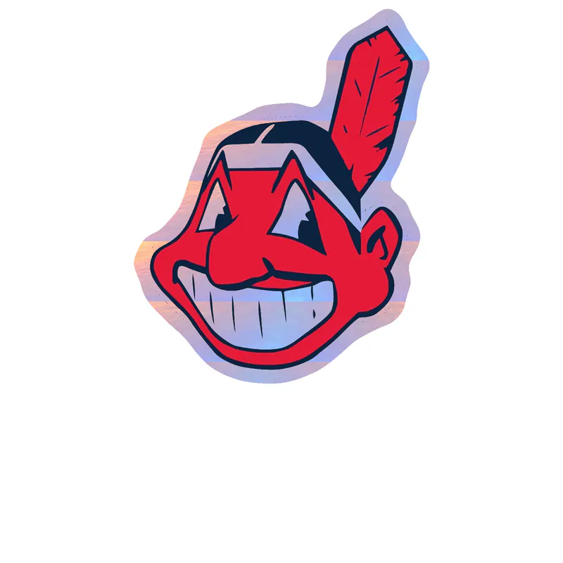 Cleveland Indians - Chief Wahoo - Holographic Vinyl Sticker - Custom Size
