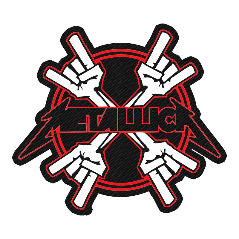Metallica Carbon Fiber Vinyl Decal - Custom Size