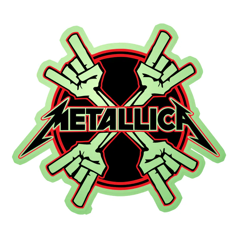 Metallica Glow in the Dark Vinyl Decal - Custom Size