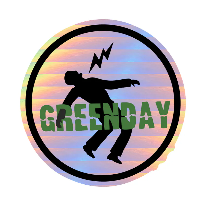 Green Day Holographic Vinyl Decal - Custom Size
