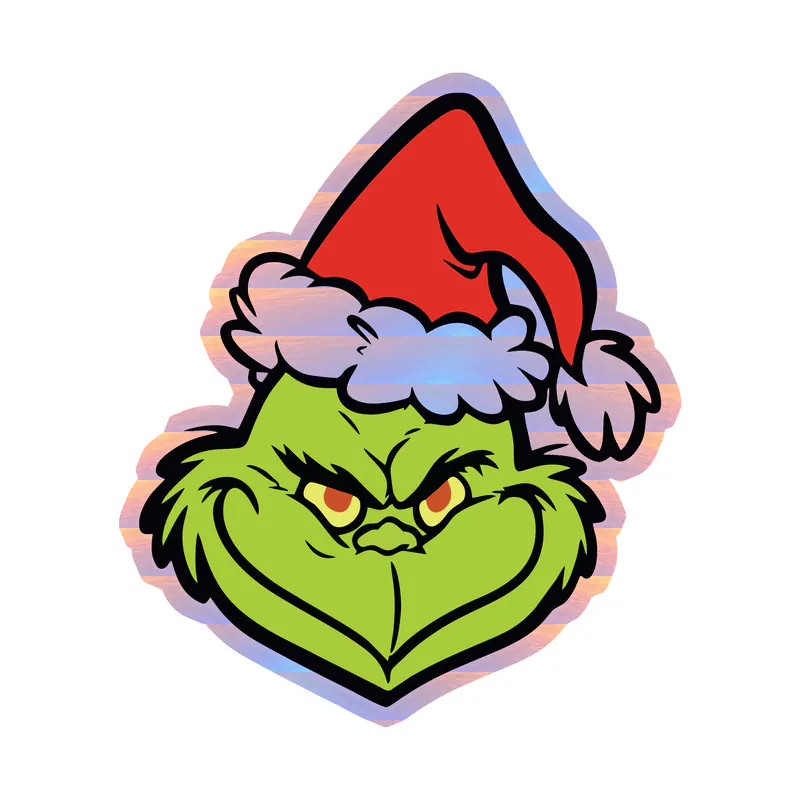 The Grinch - Holographic Vinyl Decal - Custom Size