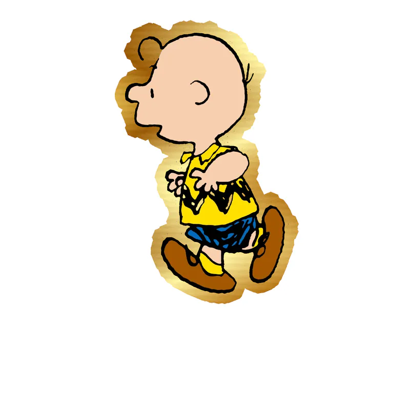 Snoopy Gold Chrome Vinyl Decal