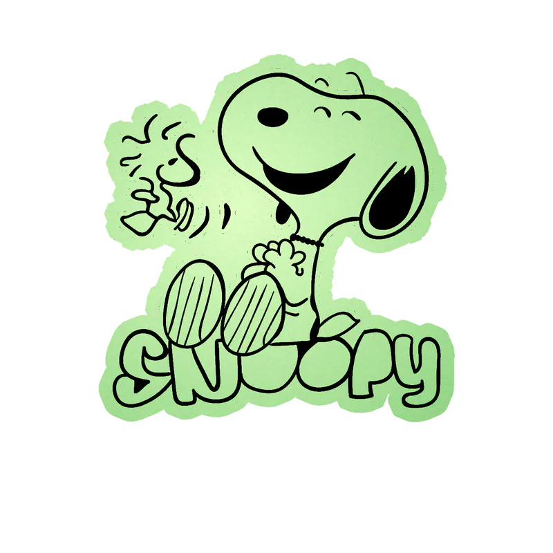 Snoopy Glow in the Dark Vinyl Decal