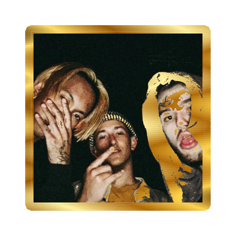 Lil Peep Album Cover Gold Chrome Vinyl Decal - Custom Size