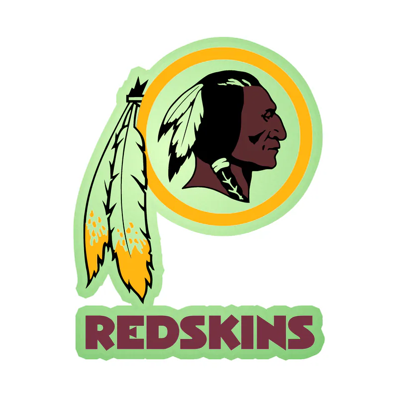 Washington Redskins - Image 1 - Glow in the Dark Vinyl Sticker - Custom Size