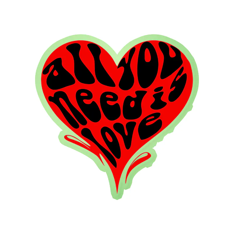 The Beatles Glow in the Dark Vinyl Decal - Custom Size
