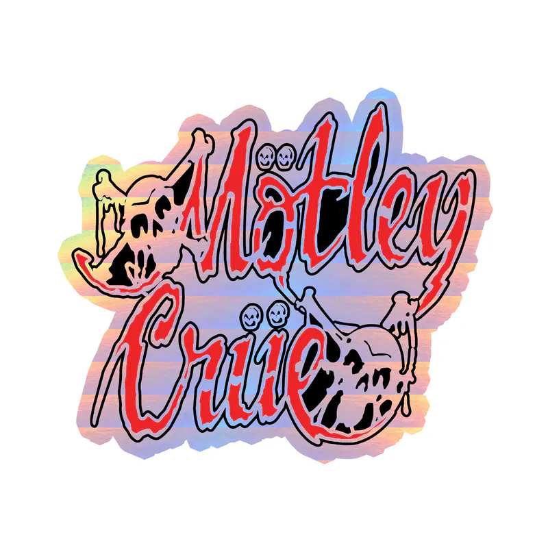 Motley Crue Holographic Vinyl Decal - Custom Size