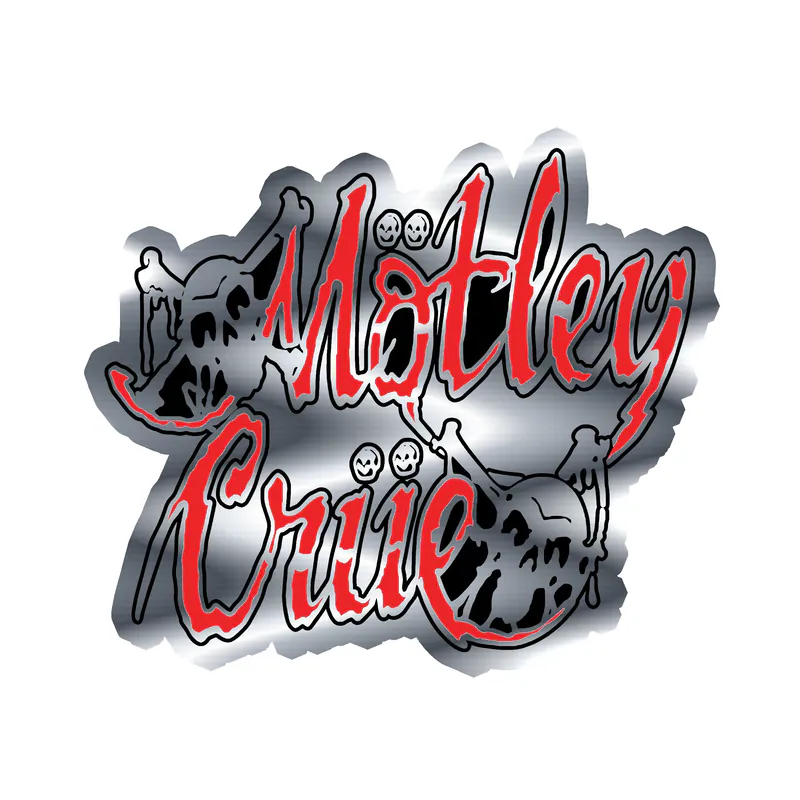 Motley Crue Silver Chrome Vinyl Decal - Custom Size