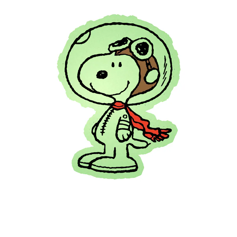 Snoopy Glow in the Dark Vinyl Decal