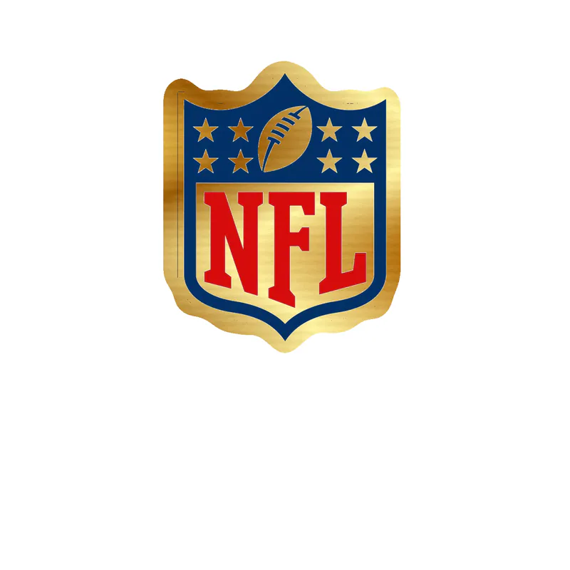NFL Shield Logo Gold Chrome Vinyl Sticker - Custom Size