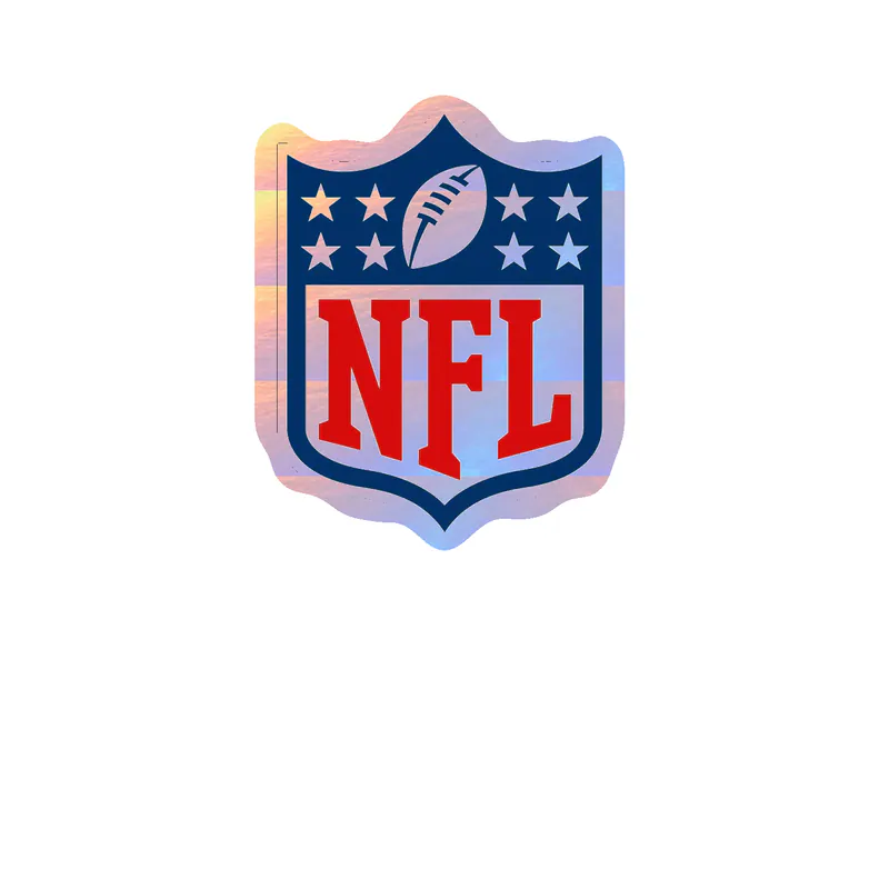 NFL Shield Logo Holographic Vinyl Sticker - Custom Size