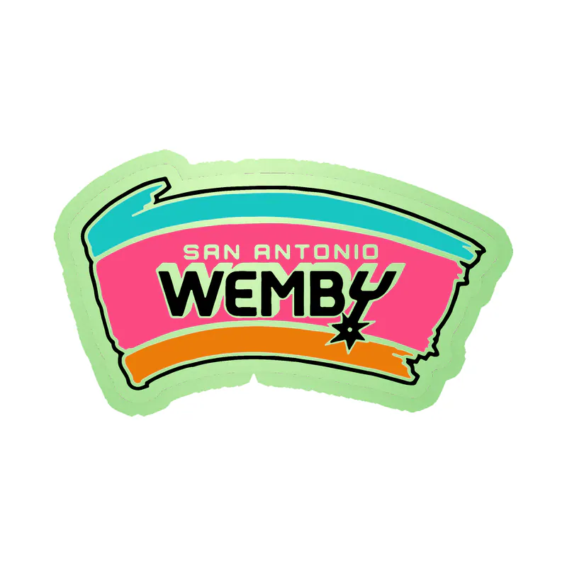 San Antonio Wembly - Glow in the Dark Vinyl Sticker - Custom Size