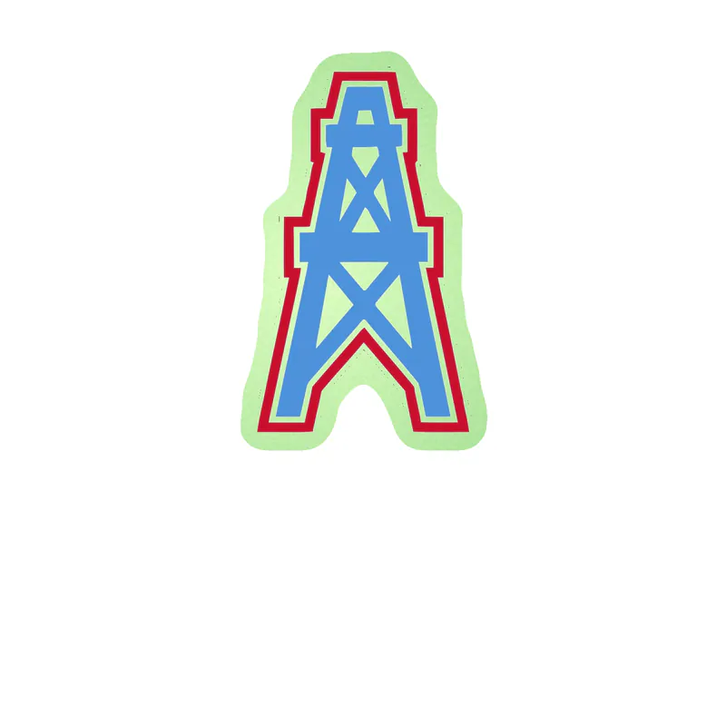 Houston Oilers Glow in the Dark Vinyl Sticker - Custom Size