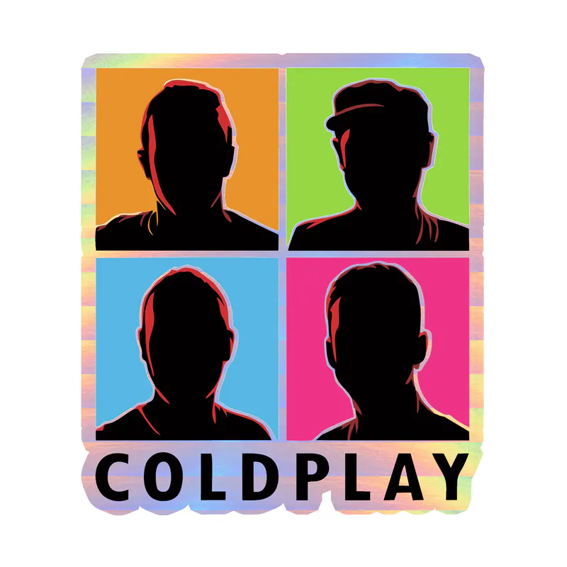 Coldplay Holographic Vinyl Decal - Custom Size
