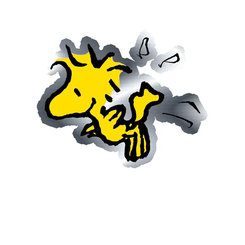 Snoopy - Woodstock Silver Chrome Vinyl Decal