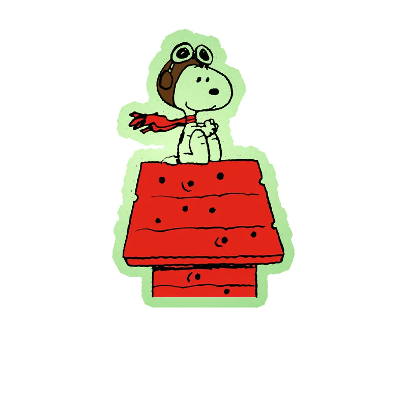 Snoopy - Snoopy Dog House - Glow in the Dark Vinyl Decal