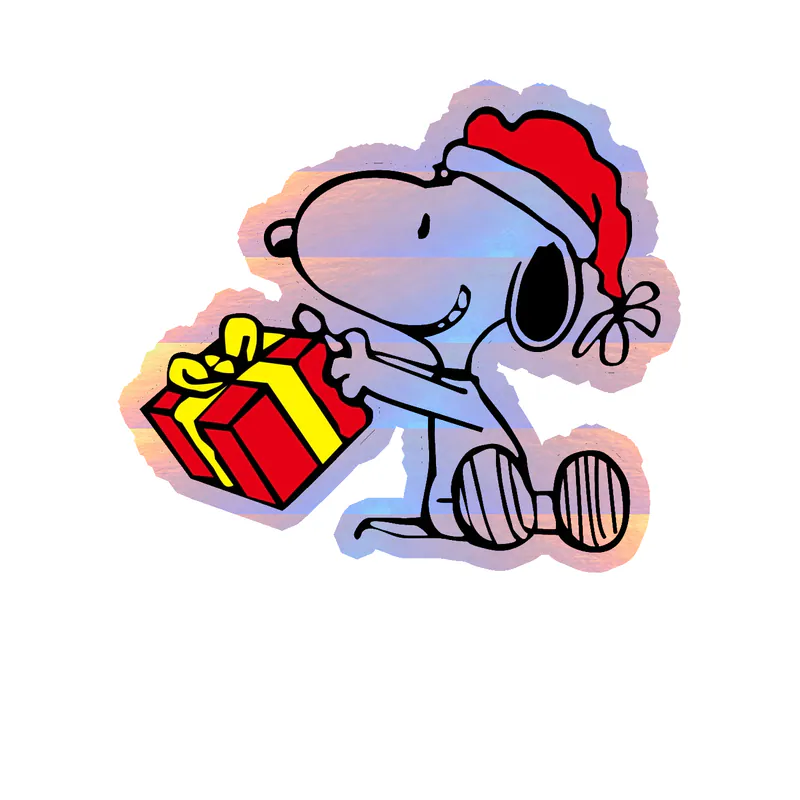 Snoopy - Gift - Holographic Vinyl Decal