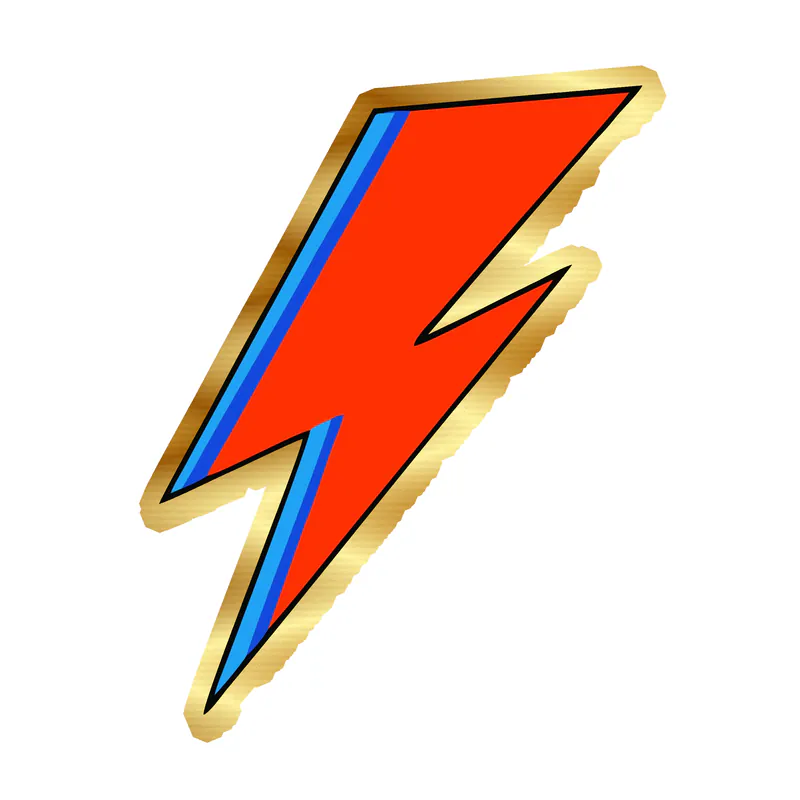 David Bowie Gold Chrome Vinyl Decal - Custom Size