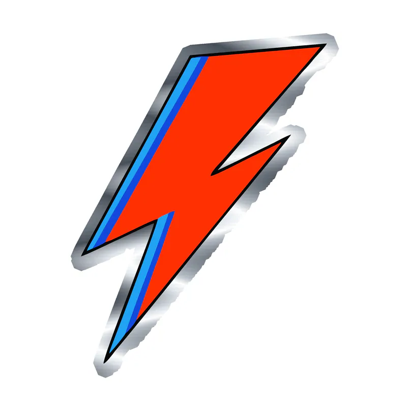 David Bowie Silver Chrome Vinyl Decal - Custom Size