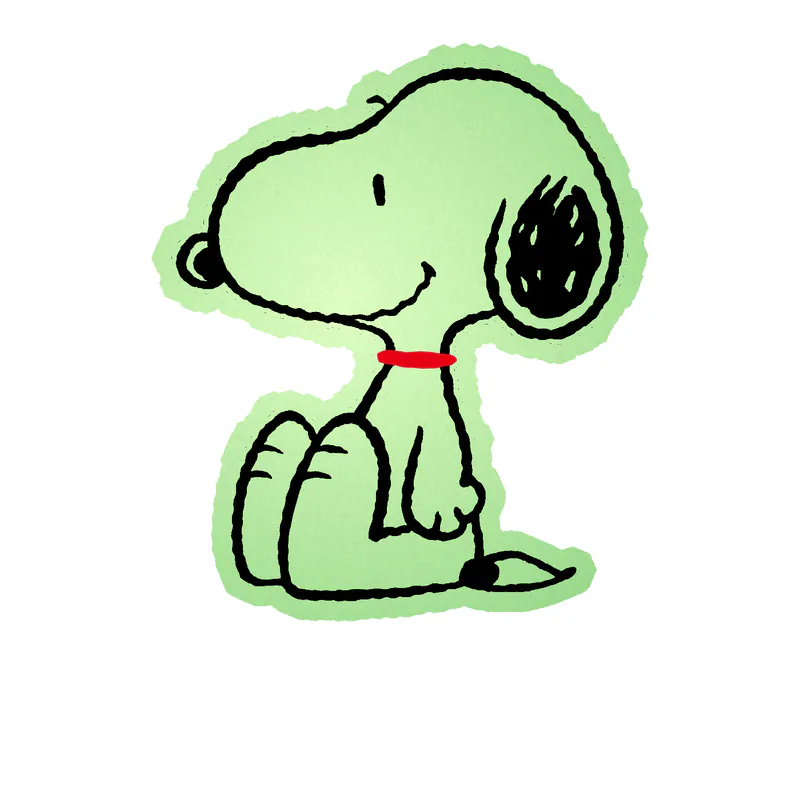 Snoopy Glow in the Dark Vinyl Decal