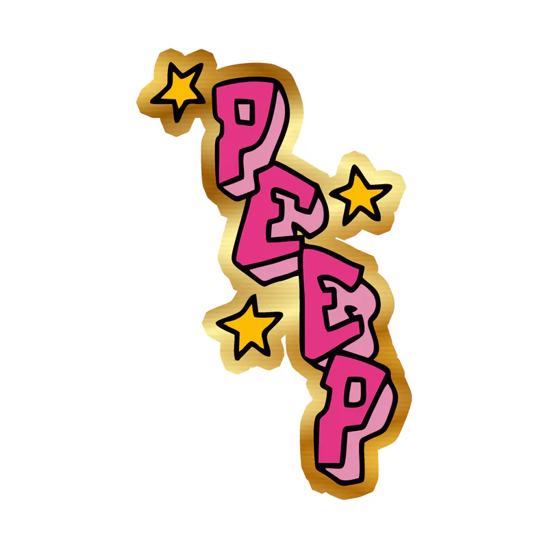 Lil Peep Gold Chrome Vinyl Decal - Custom Size